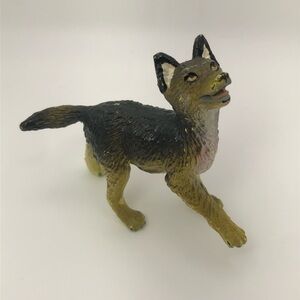 RARE 1990 SAFARI LTD WHITE WOLF CUB - 3” RETIRED VANISHING WILD COLLECTION